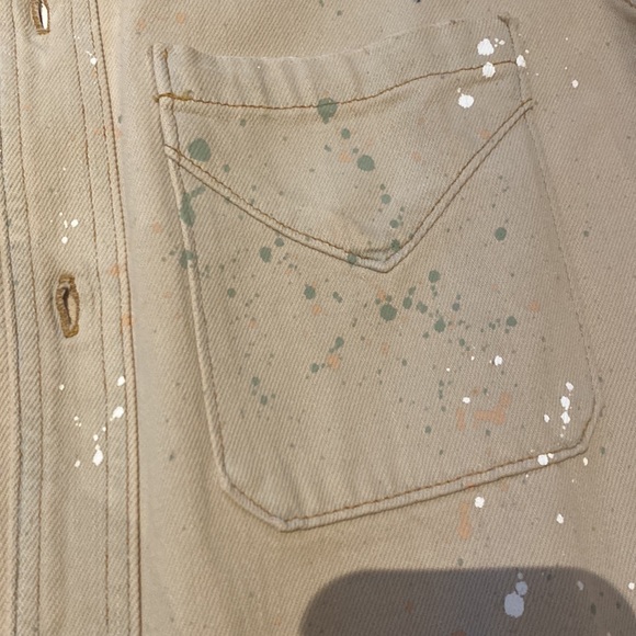 HUDSON CLOTHING Confetti Sands Denim Paint Splatter Button Down - Picture 10 of 14
